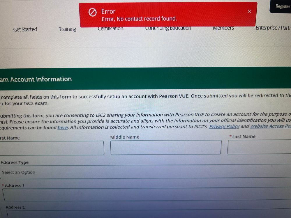 Schedule error CISSP.jpg